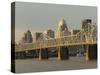 Clark Memorial Bridge, Louisville, Kentucky, USA-Walter Bibikow-Stretched Canvas