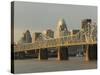 Clark Memorial Bridge, Louisville, Kentucky, USA-Walter Bibikow-Stretched Canvas