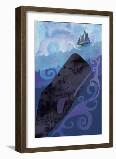 Clark Whale and Ship 5-Erin Clark-Framed Premium Giclee Print