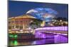 Clarke Quay and Singapore River at dusk, Singapore-Ian Trower-Mounted Photographic Print