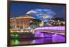 Clarke Quay and Singapore River at dusk, Singapore-Ian Trower-Framed Photographic Print