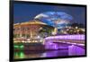 Clarke Quay and Singapore River at dusk, Singapore-Ian Trower-Framed Photographic Print