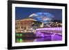 Clarke Quay and Singapore River at dusk, Singapore-Ian Trower-Framed Photographic Print