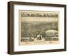 Clarksburg, West Virginia - Panoramic Map-Lantern Press-Framed Art Print