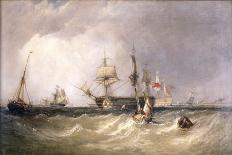 Men-Of-War Off Portsmouth, Hampshire, 1855-Clarkson Stanfield-Giclee Print