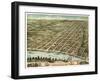 Clarksville, Tennessee - Panoramic Map-Lantern Press-Framed Art Print