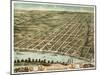 Clarksville, Tennessee - Panoramic Map-Lantern Press-Mounted Art Print