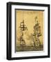 Clash Between English and Spanish Vessels in Cape Holy Spirit, in Philippines-null-Framed Giclee Print