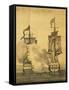 Clash Between English and Spanish Vessels in Cape Holy Spirit, in Philippines-null-Framed Stretched Canvas