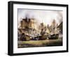 Clash Between English Temeraire and French Redoubtable Ships During Battle of Trafalgar-null-Framed Giclee Print