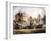 Clash Between English Temeraire and French Redoubtable Ships During Battle of Trafalgar-null-Framed Giclee Print