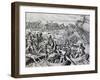 Clash Between Native Indians and Spanish Troops, Engraving from Historia Americae-Theodor de Bry-Framed Giclee Print