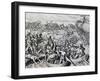 Clash Between Native Indians and Spanish Troops, Engraving from Historia Americae-Theodor de Bry-Framed Giclee Print