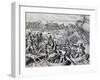 Clash Between Native Indians and Spanish Troops, Engraving from Historia Americae-Theodor de Bry-Framed Giclee Print