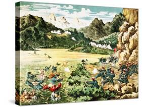 Clash Between the Guerrillas of Formosa and the Japanese Troops, 1895-null-Stretched Canvas