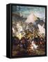 Clash of Cavalries, Battle of Issus, Alexander Great Defeated Army of Darius III-Jan Brueghel the Elder-Framed Stretched Canvas