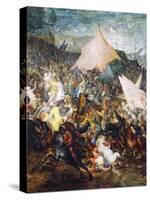 Clash of Cavalries, Battle of Issus, Alexander Great Defeated Army of Darius III-Jan Brueghel the Elder-Stretched Canvas