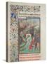 Clash of the Army of the Barons and the Saracens, 1460s-null-Stretched Canvas