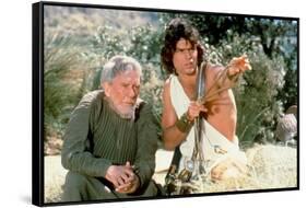 CLASH OF THE TITANS, 1981 directed by DESMOND DAVIS Burgess Meredith and Harry Hamlin (photo)-null-Framed Stretched Canvas