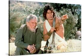 CLASH OF THE TITANS, 1981 directed by DESMOND DAVIS Burgess Meredith and Harry Hamlin (photo)-null-Stretched Canvas