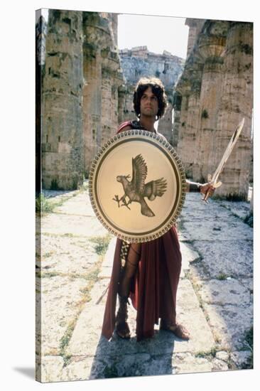 CLASH OF THE TITANS, 1981 directed by DESMOND DAVIS Harry Hamlin is Perseus (photo)-null-Stretched Canvas