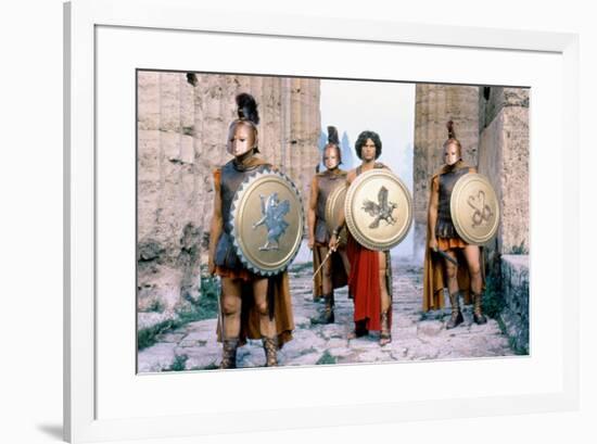 CLASH OF THE TITANS, 1981 directed by DESMOND DAVIS Harry Hamlin is Perseus (photo)-null-Framed Photo