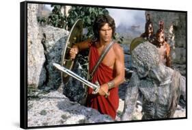 CLASH OF THE TITANS, 1981 directed by DESMOND DAVIS Harry Hamlin (photo)-null-Framed Stretched Canvas