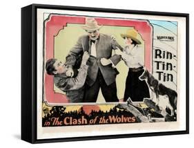 Clash of the Wolves, Charles Farrell, Pat Hartigan, June Marlowe, Rin Tin Tin, 1925-null-Framed Stretched Canvas