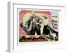 Clash of the Wolves, Charles Farrell, Pat Hartigan, June Marlowe, Rin Tin Tin, 1925-null-Framed Art Print