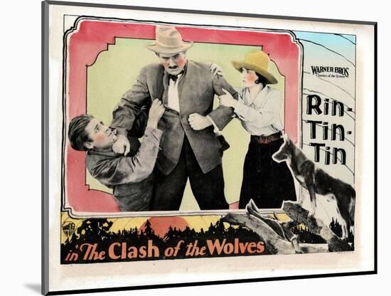 Clash of the Wolves, Charles Farrell, Pat Hartigan, June Marlowe, Rin Tin Tin, 1925-null-Mounted Art Print