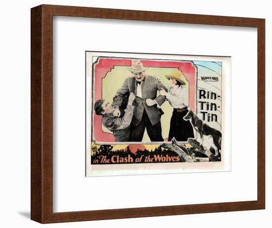 Clash of the Wolves, Charles Farrell, Pat Hartigan, June Marlowe, Rin Tin Tin, 1925-null-Framed Art Print