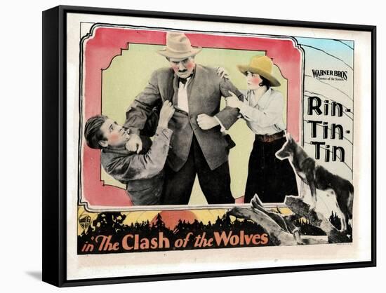 Clash of the Wolves, Charles Farrell, Pat Hartigan, June Marlowe, Rin Tin Tin, 1925-null-Framed Stretched Canvas