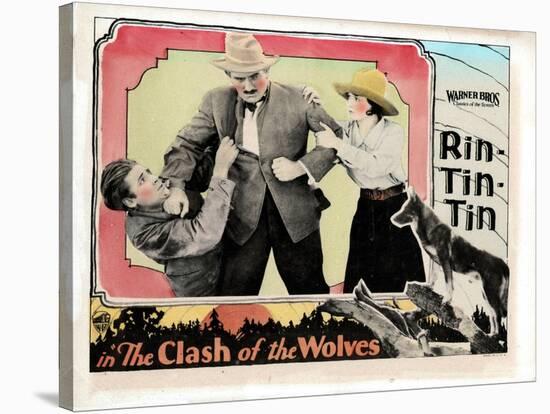 Clash of the Wolves, Charles Farrell, Pat Hartigan, June Marlowe, Rin Tin Tin, 1925-null-Stretched Canvas