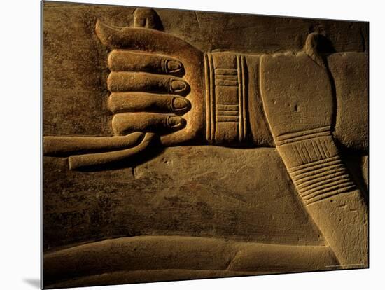 Clasped Hand of the Official Khudu-Khaf in Cemetery near Giza, Old Kingdom, Egypt-Kenneth Garrett-Mounted Photographic Print