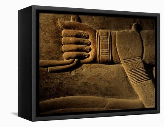 Clasped Hand of the Official Khudu-Khaf in Cemetery near Giza, Old Kingdom, Egypt-Kenneth Garrett-Framed Stretched Canvas