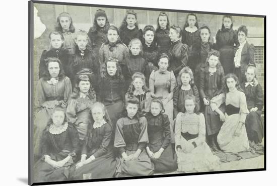 Class Photograph, Bloomfield Road Girls School, Plumstead, London, 1891-null-Mounted Photographic Print