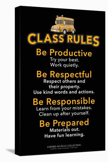 Class Rules-Gerard Aflague Collection-Stretched Canvas