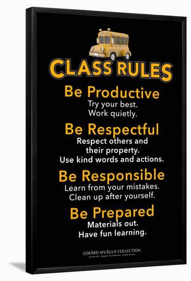Class Rules-Gerard Aflague Collection-Framed Poster