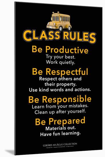 Class Rules-Gerard Aflague Collection-Mounted Poster
