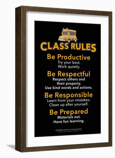 Class Rules-Gerard Aflague Collection-Framed Art Print