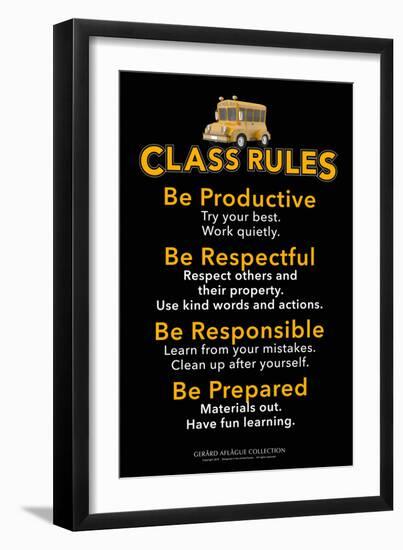 Class Rules-Gerard Aflague Collection-Framed Art Print