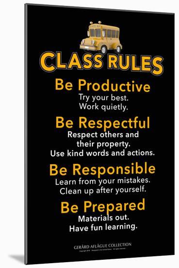 Class Rules-Gerard Aflague Collection-Mounted Art Print