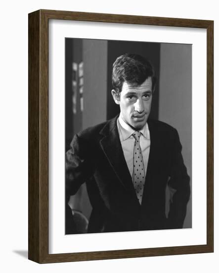 Classe tous risques by Claude Sautet with Jean-Paul Belmondo, 1960 (b/w photo)-null-Framed Photo