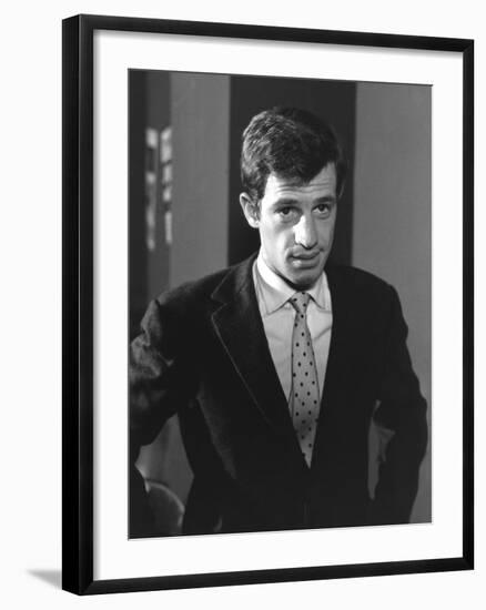 Classe tous risques by Claude Sautet with Jean-Paul Belmondo, 1960 (b/w photo)-null-Framed Photo