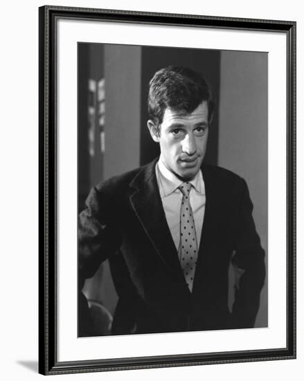 Classe tous risques by Claude Sautet with Jean-Paul Belmondo, 1960 (b/w photo)-null-Framed Photo