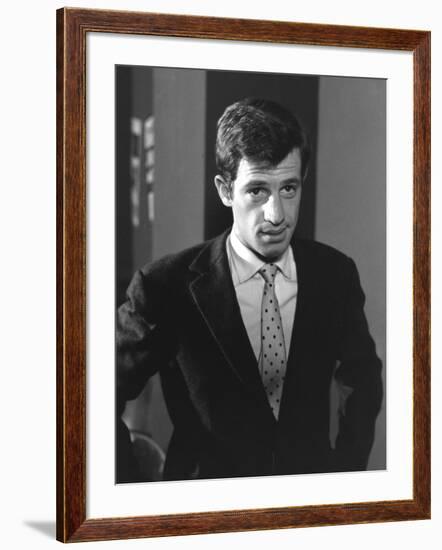 Classe tous risques by Claude Sautet with Jean-Paul Belmondo, 1960 (b/w photo)-null-Framed Photo