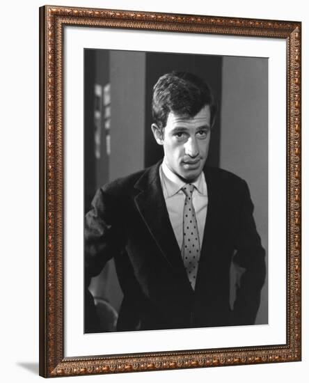 Classe tous risques by Claude Sautet with Jean-Paul Belmondo, 1960 (b/w photo)-null-Framed Photo