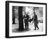 Classe tous risques by Claude Sautet with Lino Ventura and Jean-Paul Belmondo, 1960 (b/w photo)-null-Framed Photo