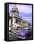 Classic 1950's Auto at Havana Capitol, Havana, Cuba-Bill Bachmann-Framed Stretched Canvas