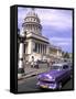 Classic 1950's Auto at Havana Capitol, Havana, Cuba-Bill Bachmann-Framed Stretched Canvas
